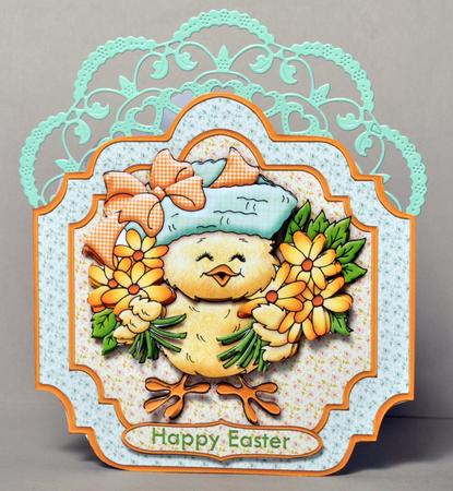 Easter Shape Card with Step by Step Decoupage by Kristina Norbat
