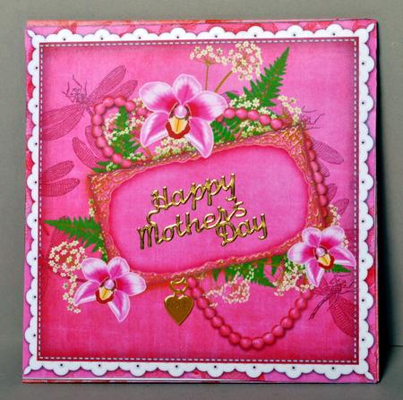 Pink Orchids Ornate 8in Envelope Kit by Kristina Norbat