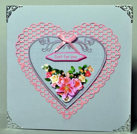 Floral Heart Toppers 15cm by Kristina Norbat
