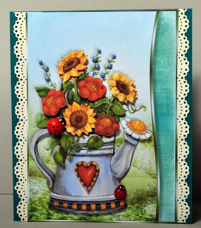 Spring Flowers Card Front by Kristina Norbat
