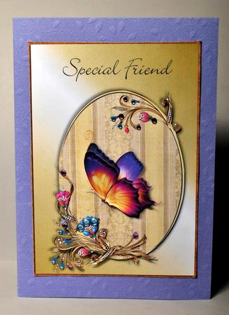 Butterfly Special Friend Card Front by Kristina Norbat