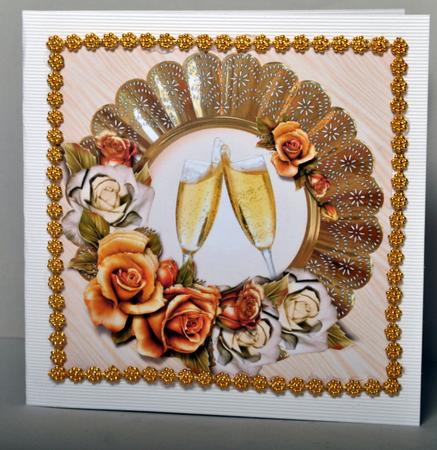 8x8 Golden Roses Golden Anniversary by Kristina Norbat