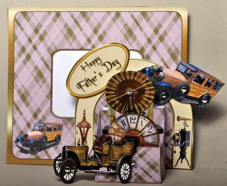3D Box Kit ' Steampunk Vintage Car' by Kristina Norbat