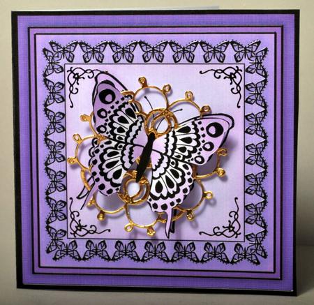 Big Butterfly Cut and Fold Card by Kristina Norbat