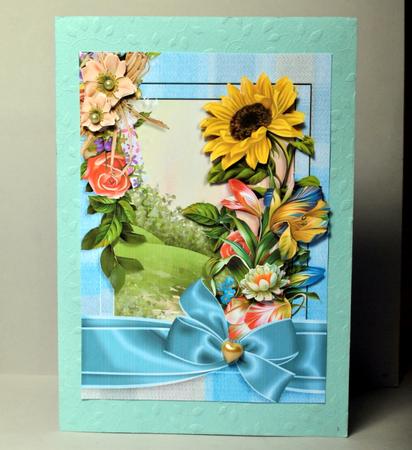 Summer Garden Card Front with Decoupage by Kristina Norbat