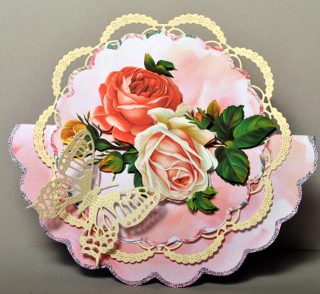 Vintage Rose Wobble Card by Kristina Norbat