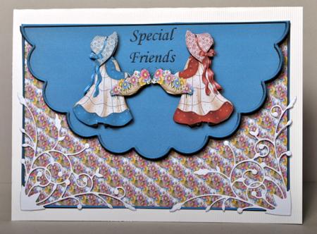 Sunbonnet Friends Envelope Card with Decoupage by Kristina Norbat