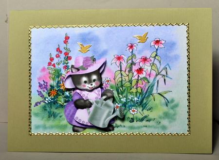 Cute Kitten in the Garden by Kristina Norbat