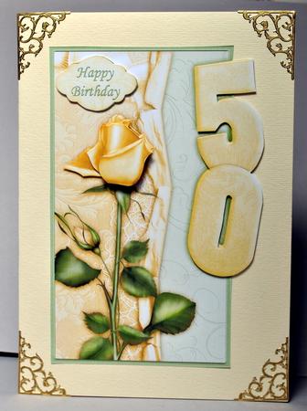 Golden Wedding Anniversary or Birthday Over the Side by Kristina Norbat