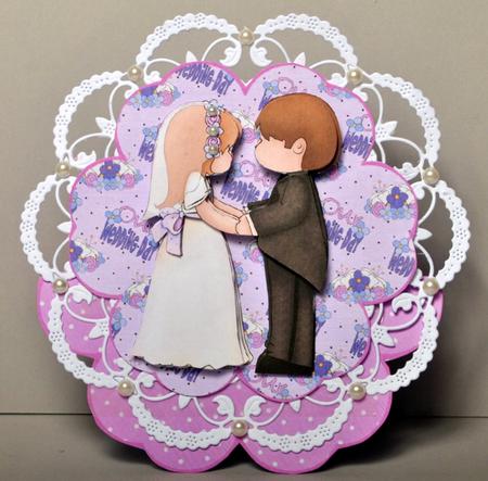 Wedding Day Petal Sdtand Card by Kristina Norbat