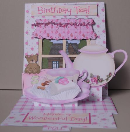 Pop Up Slider Card Kit - Birthday Tea by Kristina Norbat