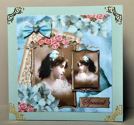 Sweet Vintage Girl in Bleu by Kristina Norbat