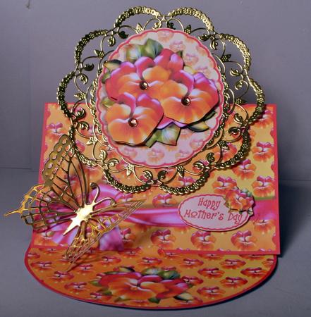 Over the Edge Easel Card Kit - Pansy Fire by Kristina Norbat