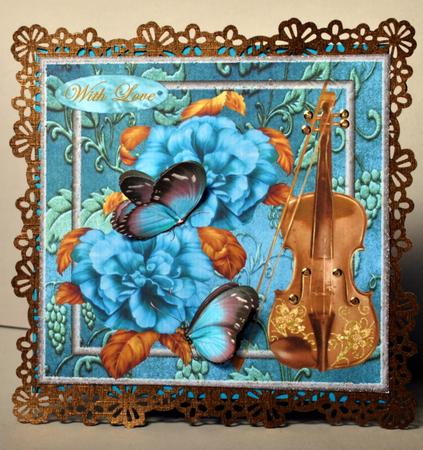 Violin,butterflies and Roses by Kristina Norbat