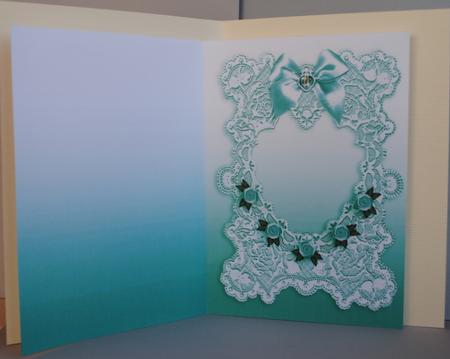 Antique Lace Aqua A5 Insert Sheet by Kristina Norbat