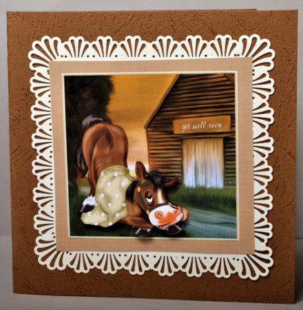 Poorly Horse Card Front by Kristina Norbat