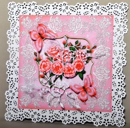 Roses Are  -  - Square Card with Step by Step by Kristina Norbat
