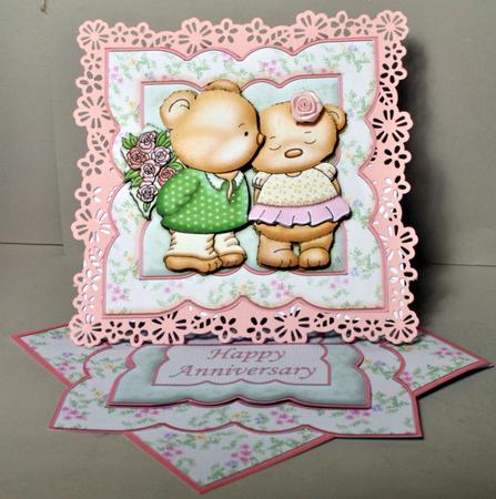 Romantic Bears Easel Card Kit & Decoupage by Kristina Norbat
