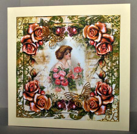 Vintage Beauty Antique Papers and Roses by Kristina Norbat