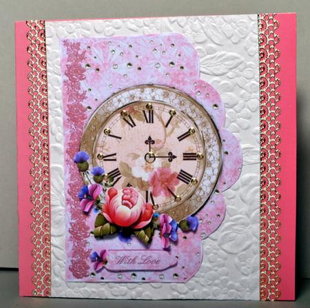 Timeless Roses Scallop Card Front with Step by Step by Kristina Norbat