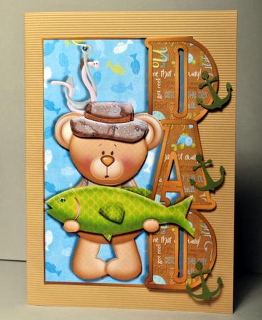 Gone Fishing Dad Over the Side Card by Kristina Norbat