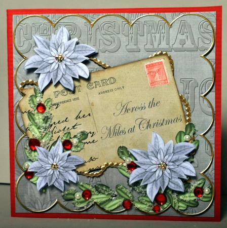 Silver Poinsettia Across Miles 8in Xtreme Decoupage Kit by Kristina Norbat
