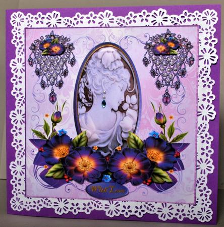 Purple and Lavender Vintage Cameo Beauty by Kristina Norbat