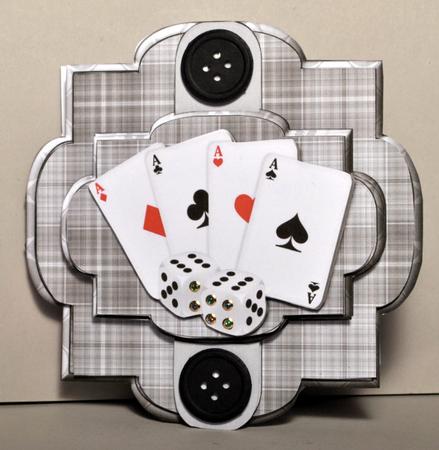 Shaped Layered Card - Four Aces by Kristina Norbat