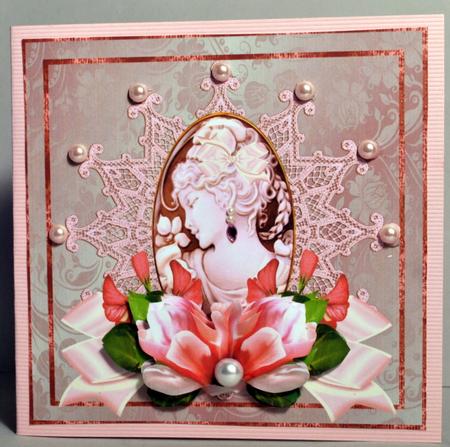 Vintage Cameo Beauty in Peach -  by Kristina Norbat