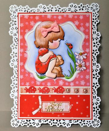 Hello Ladybird Card & Decoupage by Kristina Norbat