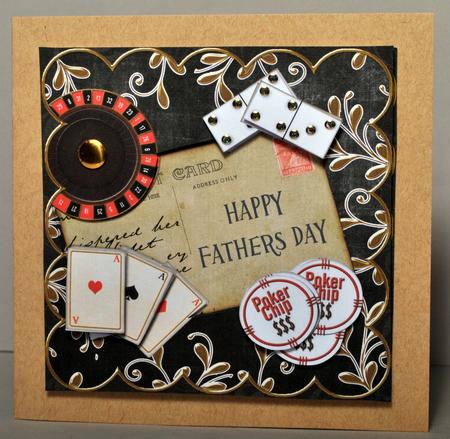 Black Roulette Happy Fathers Day 8in Xtreme Decoupage Cf Kit by Kristina Norbat
