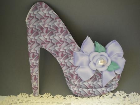 Purple Shoe Shaped Card by Kristina Norbat