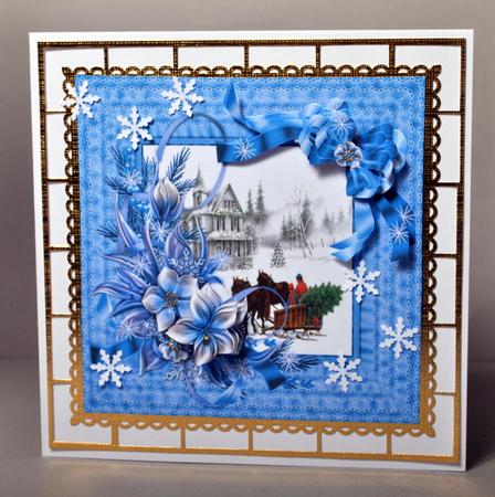 8x8 Blue Christmas by Kristina Norbat