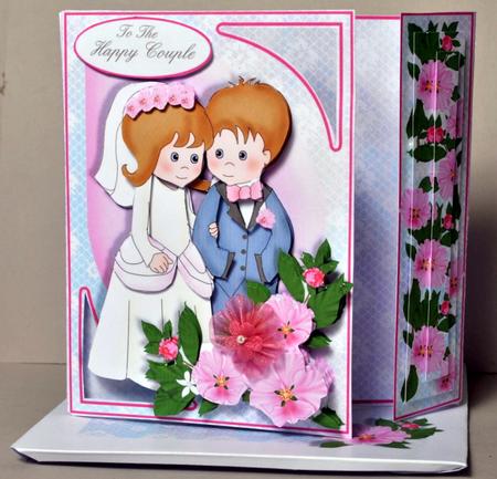 Offset Gatefold Card Kit - the Bride & Groom by Kristina Norbat