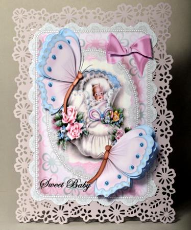 Vintage Sweet Baby Butterflies by Kristina Norbat