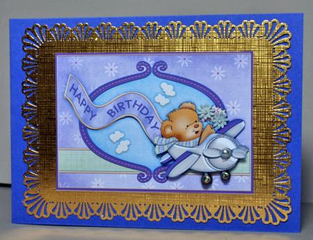 Flying by to Say Happy Birthday Decoupage by Kristina Norbat