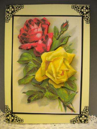 Red and Yellow Roses Decoupage by Kristina Norbat
