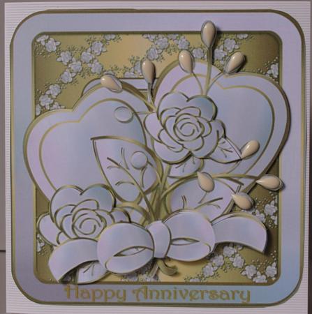 Gold Hearts - Anniversary Card by Kristina Norbat