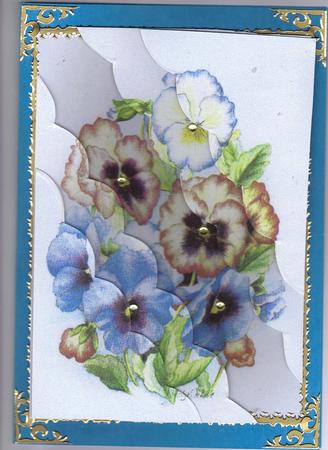 Pretty Pansey's Wavey Side Stacker, Lo Vely for Mother's Day , or Birthdays by Kristina Norbat