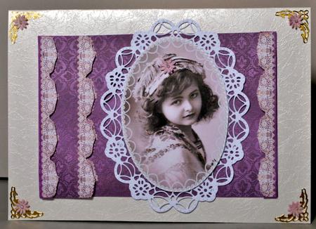 Vintage Nostalgia Petal Edged Side Stacker by Kristina Norbat