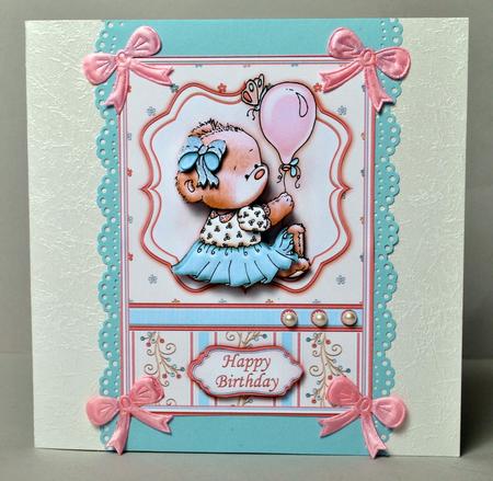 Bear, Balloon & Butterfly Topper & Decoupage by Kristina Norbat