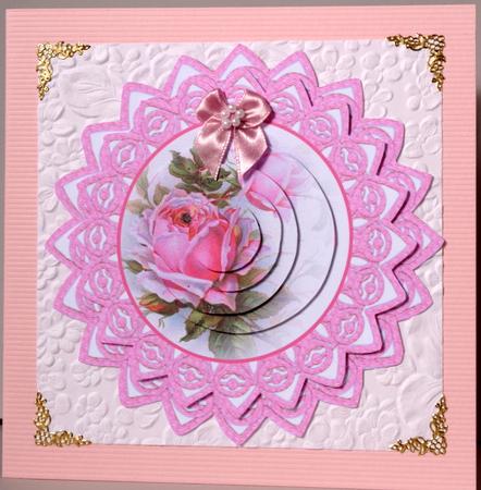 Vintage Pink Rose Card for Many Occasions by Kristina Norbat