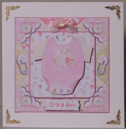 Baby Girl 8x8 Topper - Baby Vest by Kristina Norbat