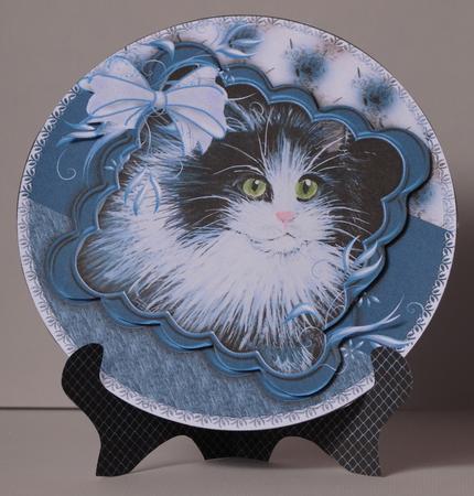 Cat Plate and Stand by Kristina Norbat