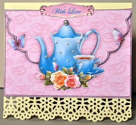 Roses and Teatime Envelope Card by Kristina Norbat