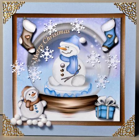 Snowman Snow Globe by Kristina Norbat