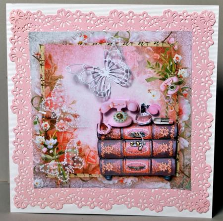 Call Me Decoupage Card Front by Kristina Norbat