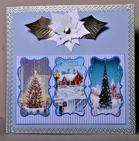 Vintage Christmas Trees and Village by Kristina Norbat
