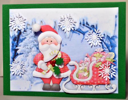 Santa in the Snow with His Sleigh by Kristina Norbat