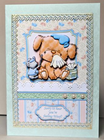 Feeling Woof Get Well Soon Topper & Decoupage by Kristina Norbat
